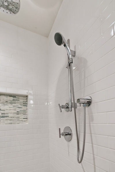Bathroom with Adjustable Dual Metal Shower Head