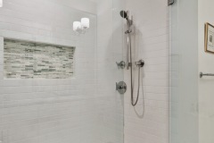 Bathroom with Adjustable Shower Head-Glass Door