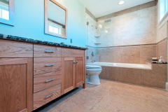 Custom Tile- Floor Bathroom with Tub Shower Combo